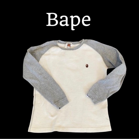 Kids Bape Waffle Long Sleeve